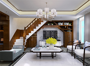 石家莊元氏水榭花都別墅200平新中式風(fēng)格裝修效果圖