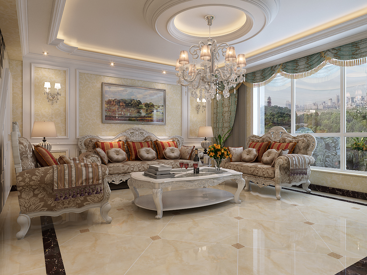 正定墅洋居禮245平米三室兩廳四衛(wèi)歐式風格裝修效果圖 正定墅洋居禮245平米三室兩廳四衛(wèi)歐式風格裝修效果圖