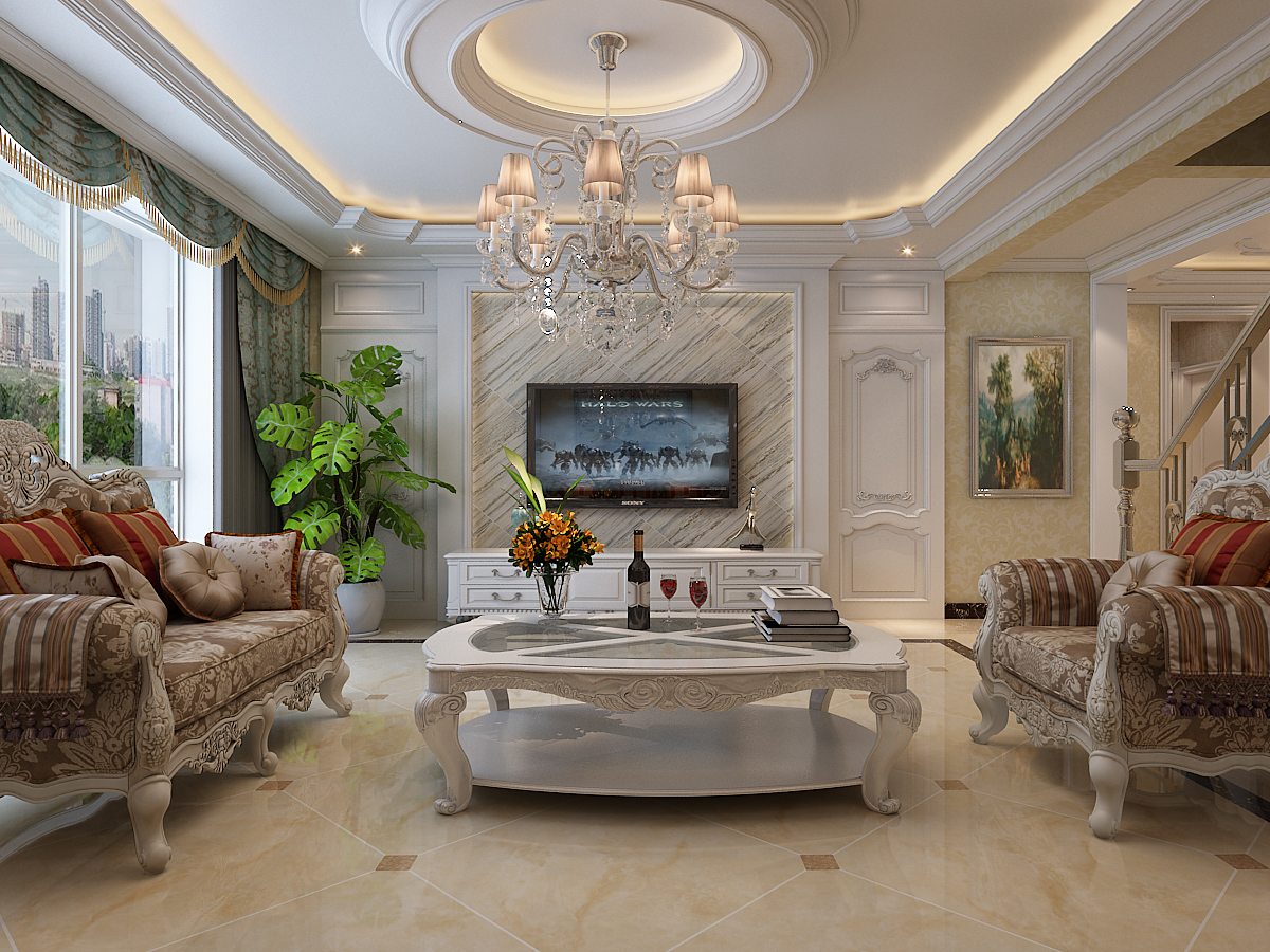 正定墅洋居禮245平米三室兩廳四衛(wèi)歐式風格裝修效果圖 正定墅洋居禮245平米三室兩廳四衛(wèi)歐式風格裝修效果圖