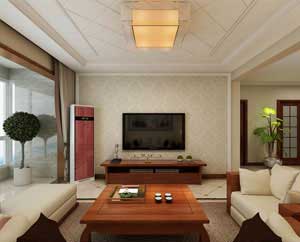 奧北公元138平米三室兩廳兩衛(wèi)新中式裝修效果圖