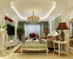 西溪誠園118平米三室兩廳簡歐風(fēng)格裝修效果圖