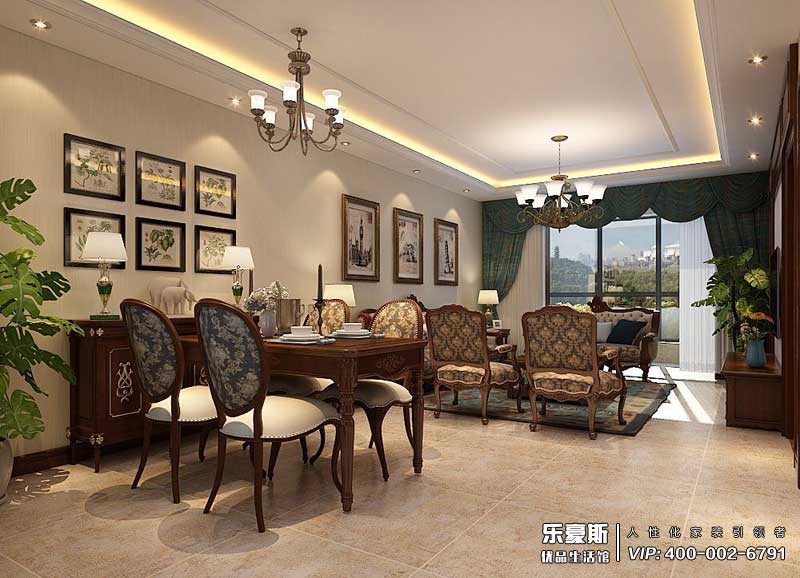 石家莊翰唐92平米美式風(fēng)格裝修效果圖 石家莊翰唐92平米美式風(fēng)格裝修效果圖