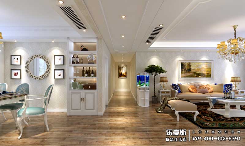 嘉苑190平米簡歐風格裝修效果圖