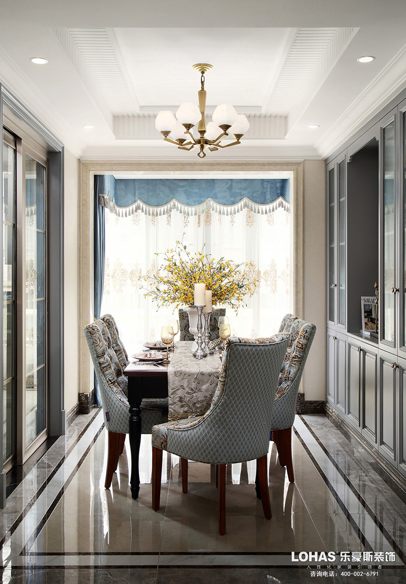 御河上院三室三廳裝修效果圖