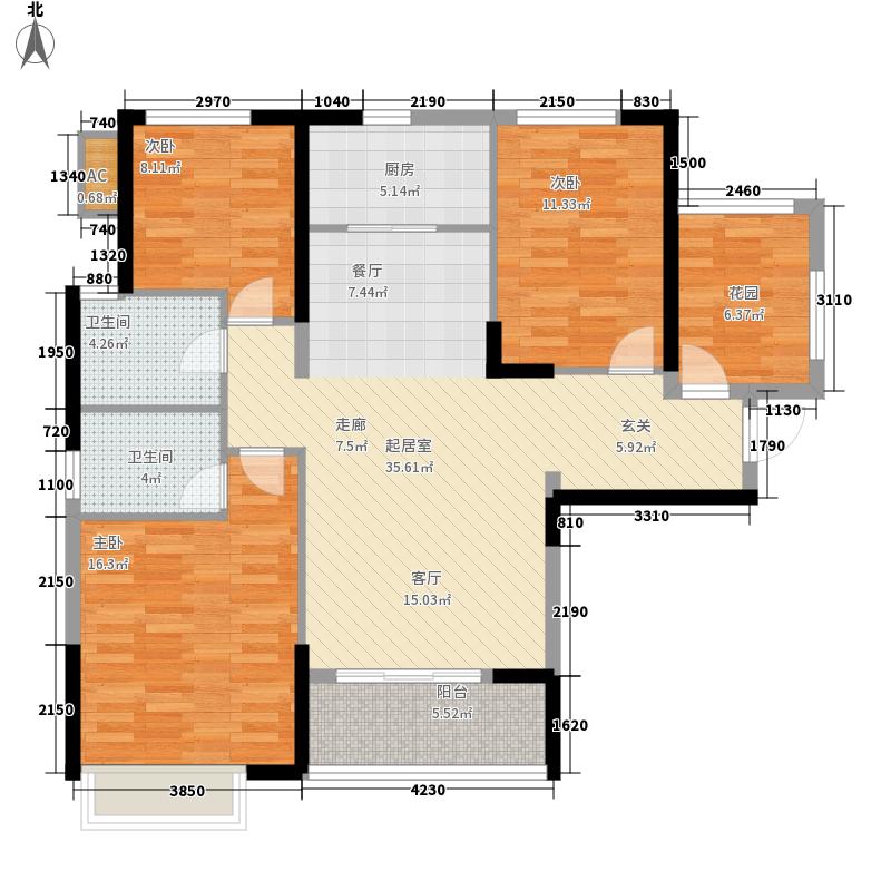 國源和天下3室0廳2衛(wèi)1廚138.00㎡戶型圖