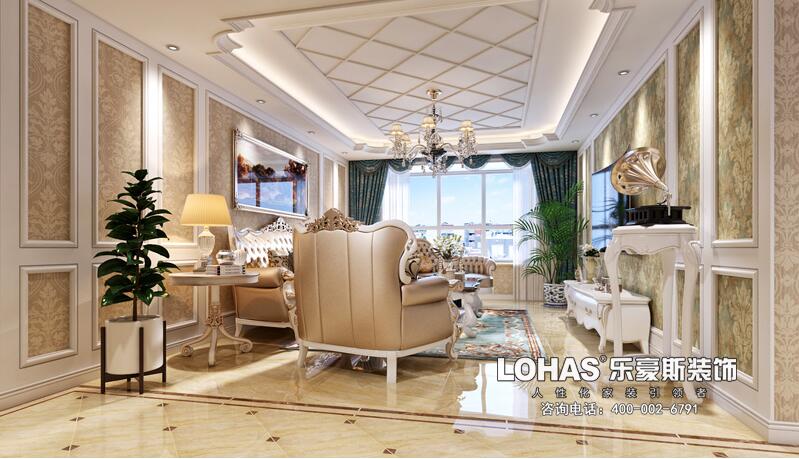 歐式裝修客廳吊頂裝修效果圖