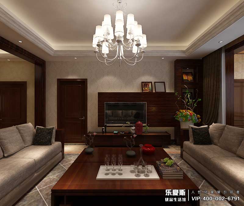 天下錦城200平米新中式裝修效果圖