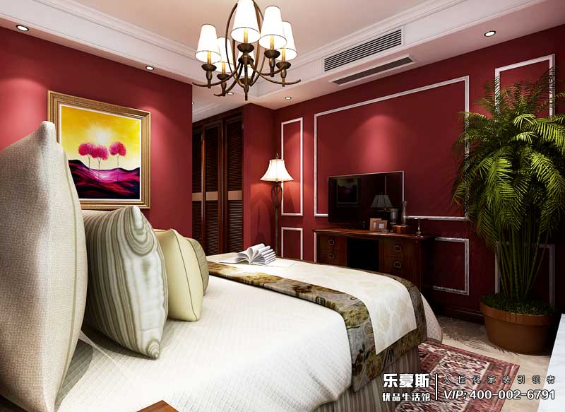 東勝紫御府168平米美式鄉(xiāng)村風(fēng)格裝修效果圖