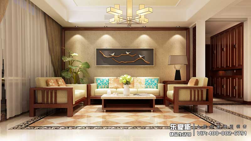 星河御城160平米新中式風(fēng)格裝修效果圖