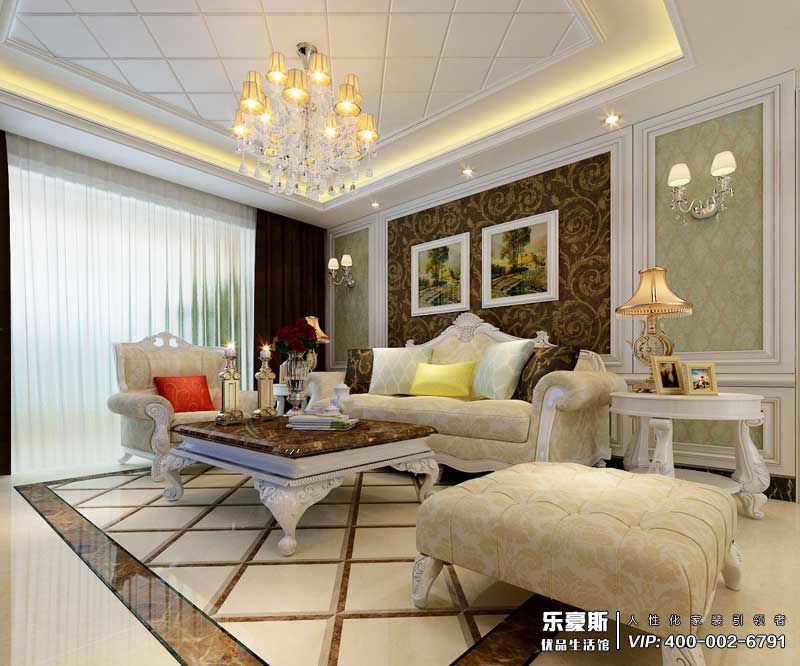 盛邦大都會(huì)139平米簡歐風(fēng)格裝修效果圖