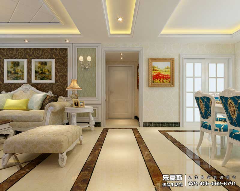 盛邦大都會(huì)139平米簡歐風(fēng)格裝修效果圖