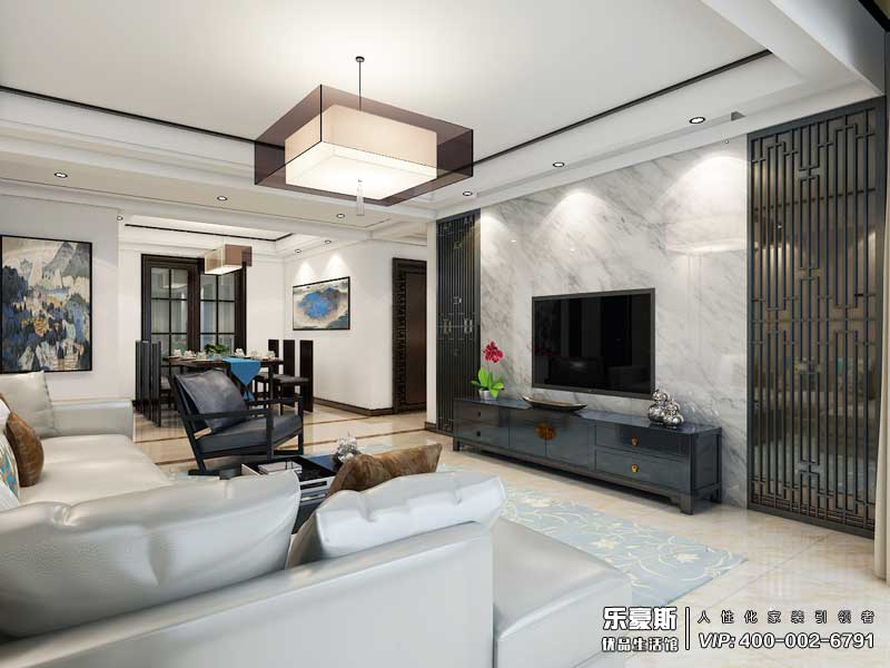 啟銳園135平米新中式簡約風(fēng)格裝修效果圖