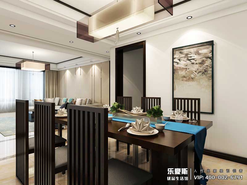 啟銳園135平米新中式簡約風(fēng)格裝修效果圖