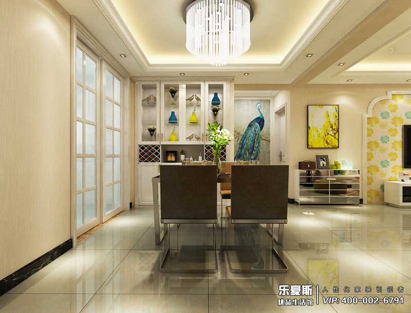 中廈御園125平米簡(jiǎn)歐風(fēng)格裝修效果圖