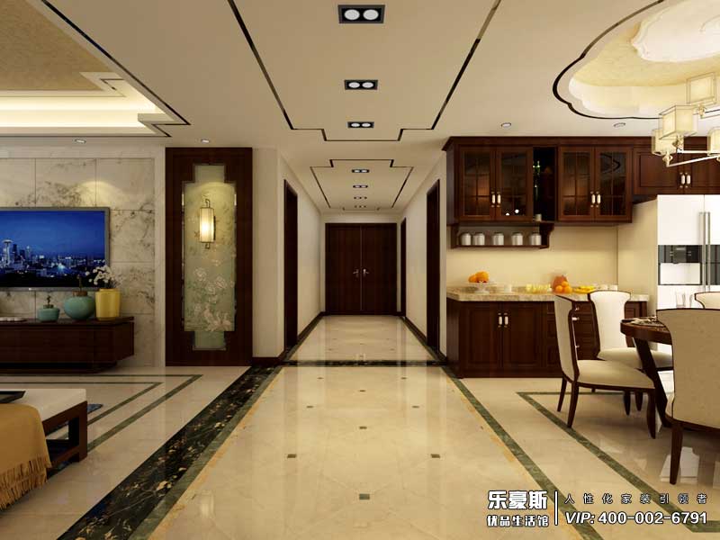 天水麗城180平米新中式風(fēng)格裝修效果圖