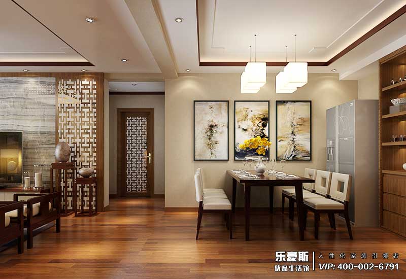 金海華府三室兩廳新中式風(fēng)格裝修效果圖