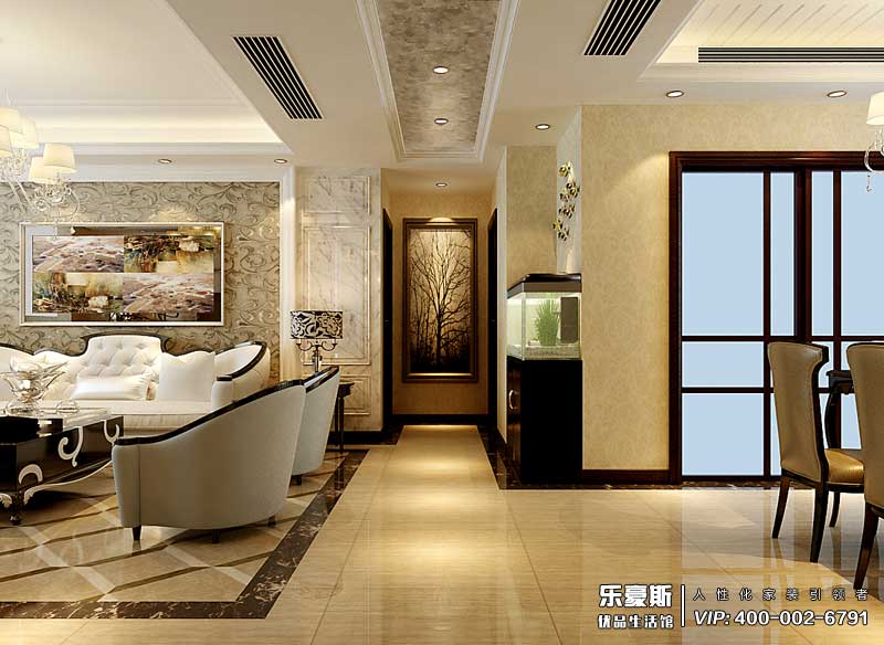 祥云國(guó)際138平米簡(jiǎn)歐風(fēng)格裝修效果圖