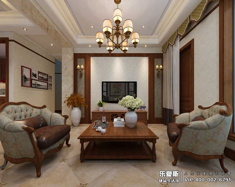 碧桂園180平米美式風(fēng)格裝修效果圖