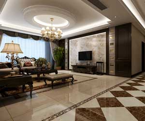 石家莊星河盛世275平米簡歐裝修效果圖