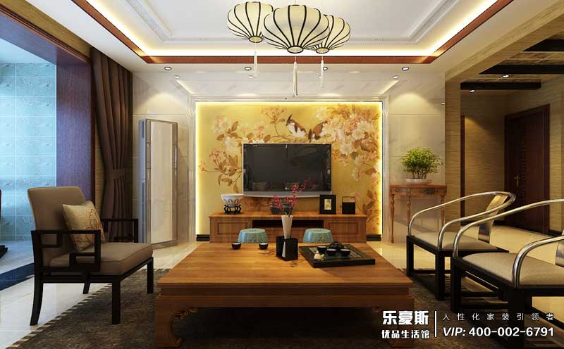 星湖國際花園中式風(fēng)格裝修