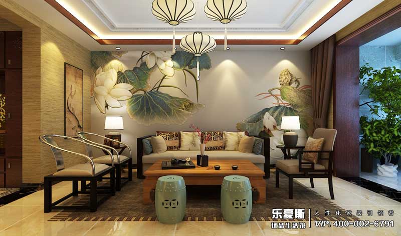 星湖國際花園中式風(fēng)格裝修