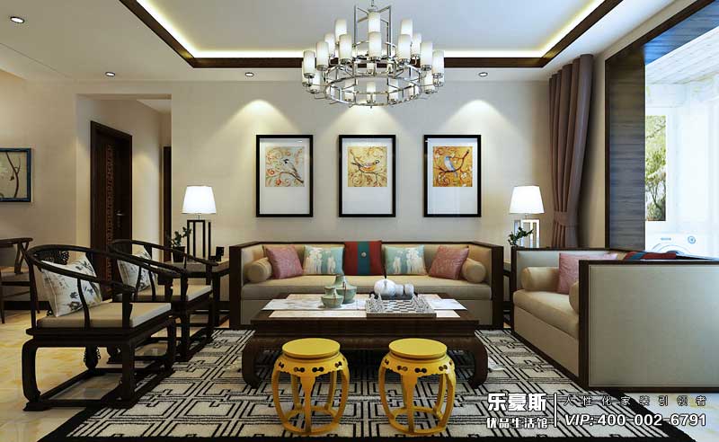 御河上院中式風格裝修效果圖