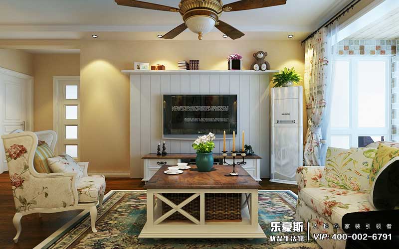 雍雅錦江花苑田園風(fēng)格裝修效果圖