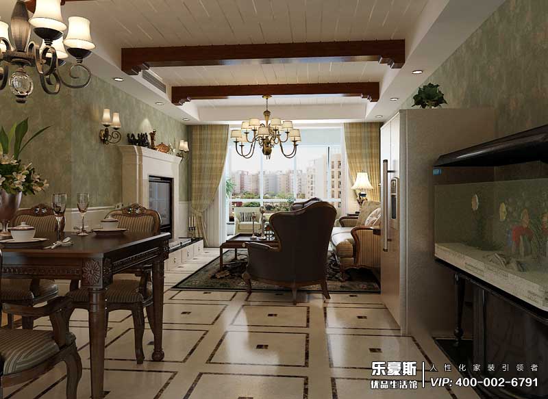 國仕山155平米美式風(fēng)格裝修