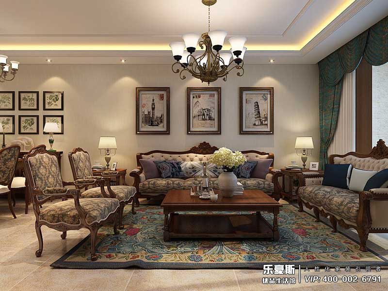 盛紫中央公園美式風格裝修設計