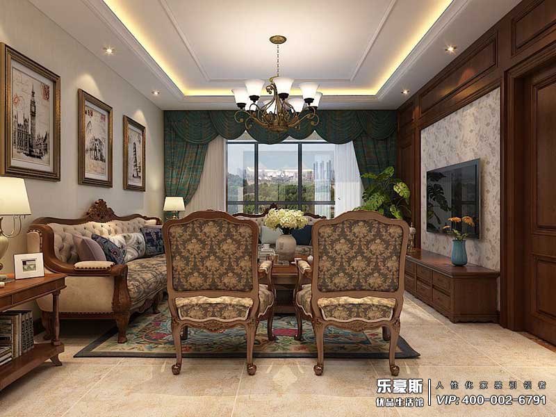 盛紫中央公園美式風格裝修設計