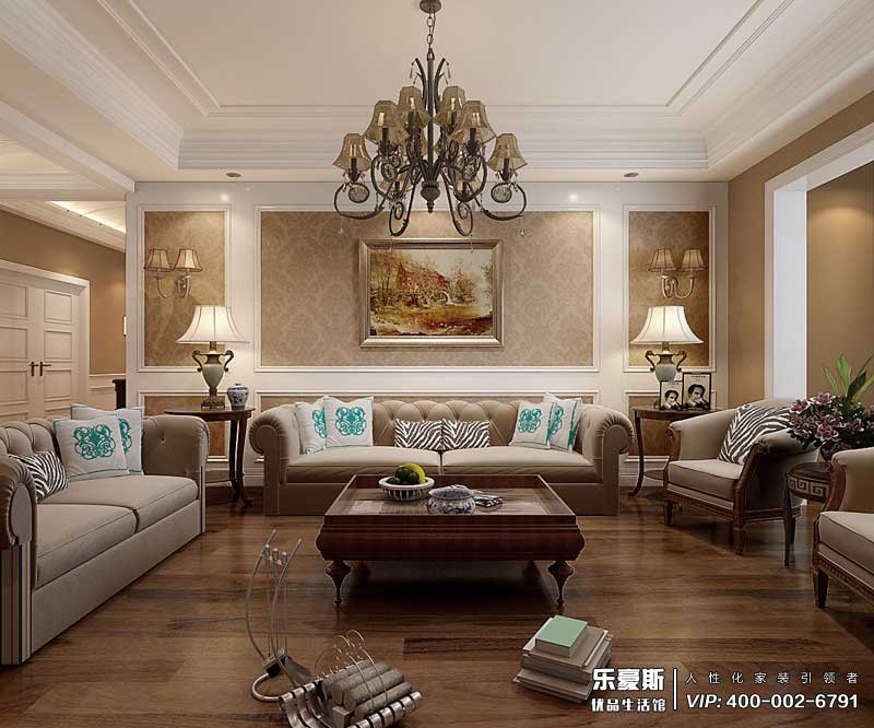 東勝紫御府美式風格裝修效果圖