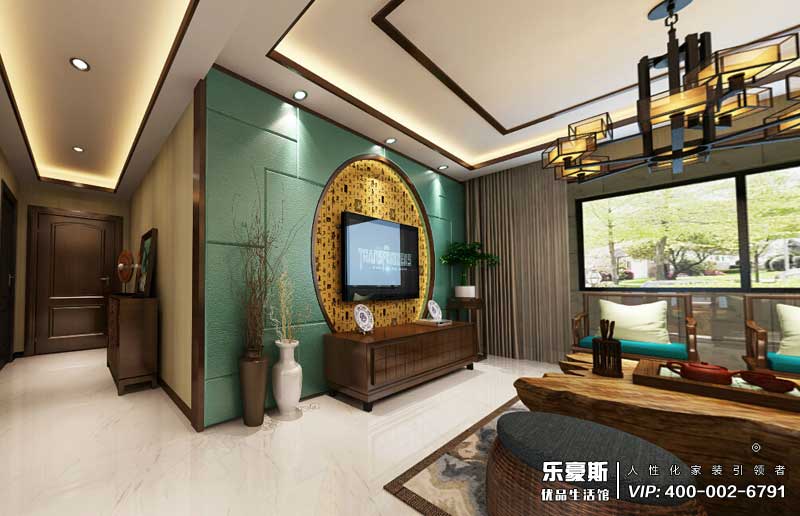 雍雅錦江花苑新中式風(fēng)格裝修效果圖