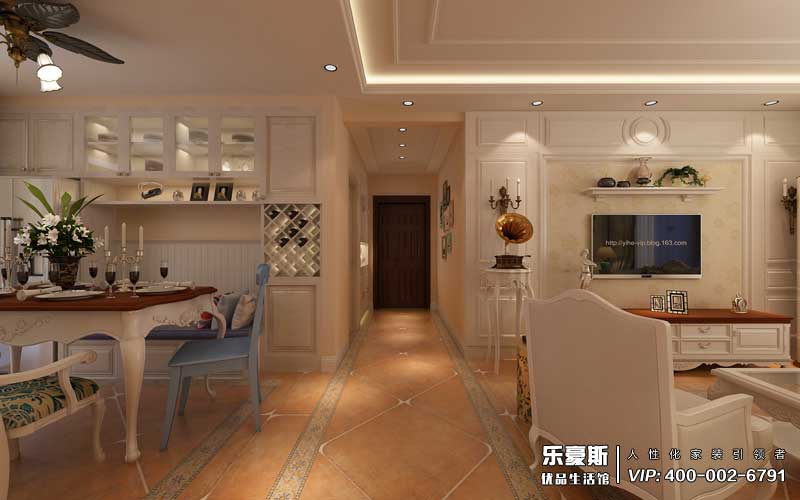 林蔭大院美式風格裝修效果圖