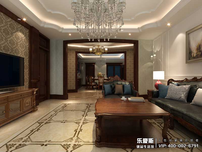 星湖國際花園美式風(fēng)格裝修效果圖