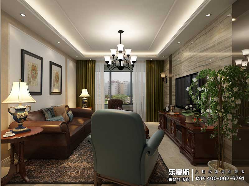 恒大警苑136平米美式風格裝修效果圖