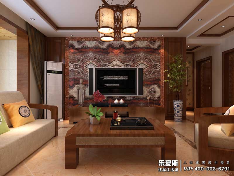 天山銀河廣場(chǎng)新中式風(fēng)格裝修效果圖