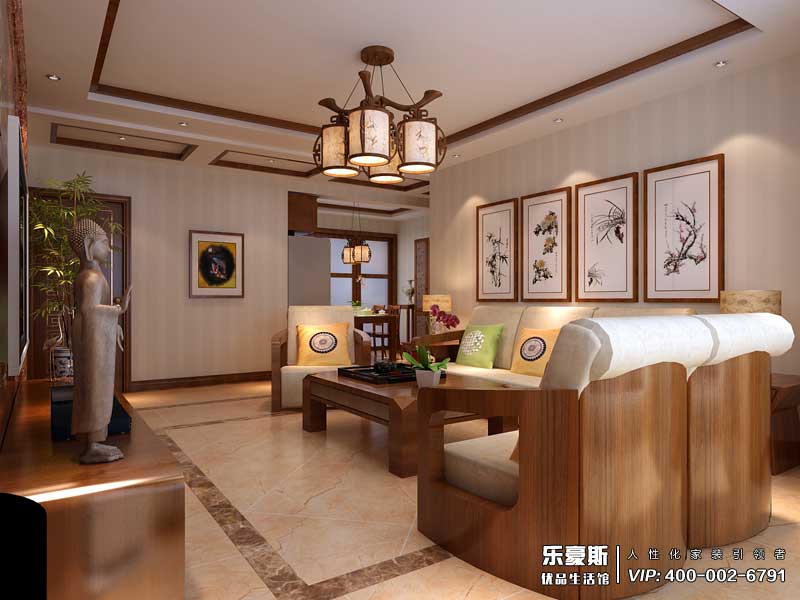 天山銀河廣場(chǎng)新中式風(fēng)格裝修效果圖