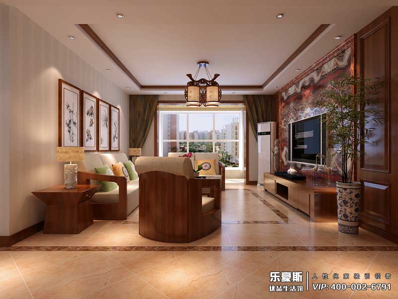 天山銀河廣場(chǎng)新中式風(fēng)格裝修效果圖