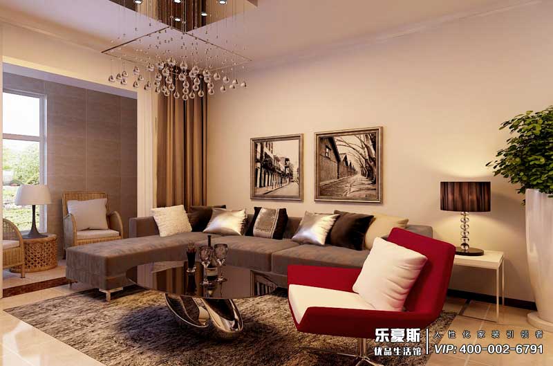 盛紫中央公園現(xiàn)代風(fēng)格裝修效果圖