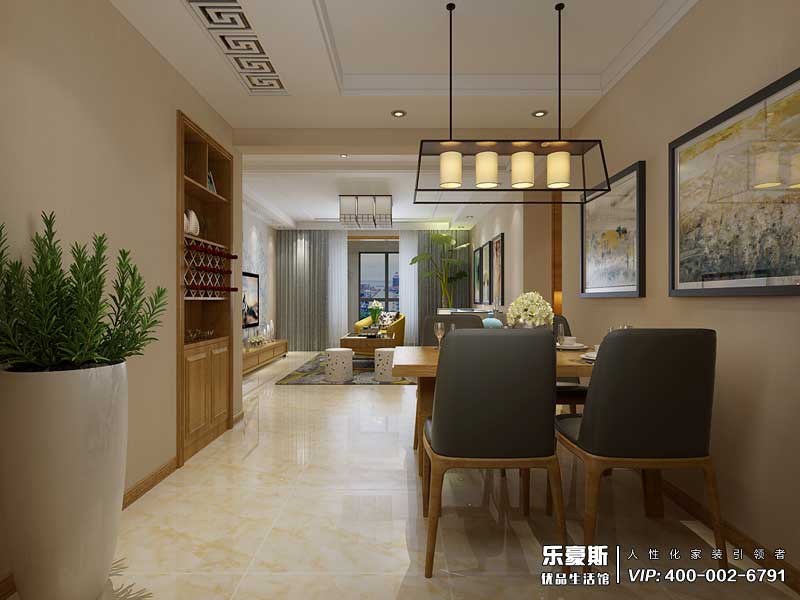 玫瑰灣新中式風(fēng)格裝修效果圖