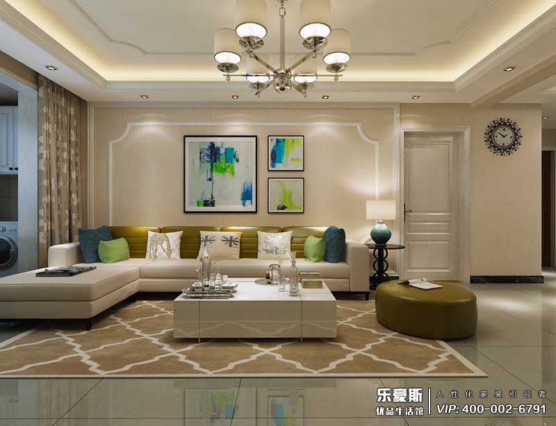 星湖國際花園簡歐風格裝修效果圖