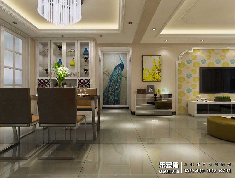 星湖國際花園簡歐風格裝修效果圖