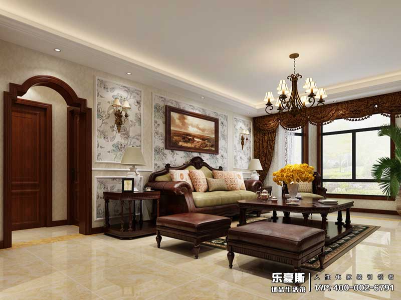 星湖國(guó)際花園美式風(fēng)格裝修效果圖