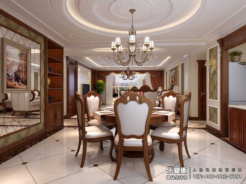 盛邦218平米美式風(fēng)格別墅裝修效果圖