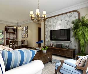 潤德天悅城美式風(fēng)格裝修效果圖