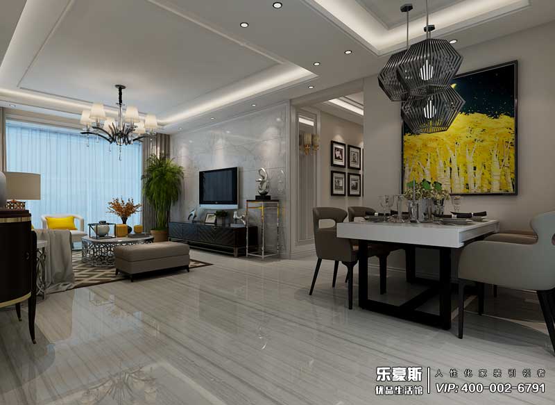 龍溪城現(xiàn)代簡約風格裝修效果圖