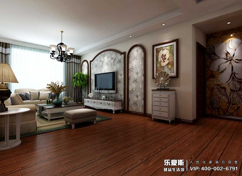 恒潤時代廣場美式風格裝修效果圖