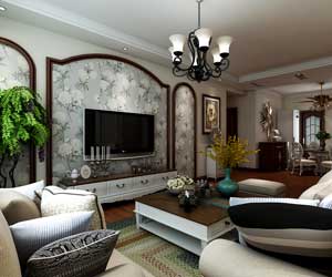 恒潤(rùn)時(shí)代廣場(chǎng)美式風(fēng)格裝修效果圖