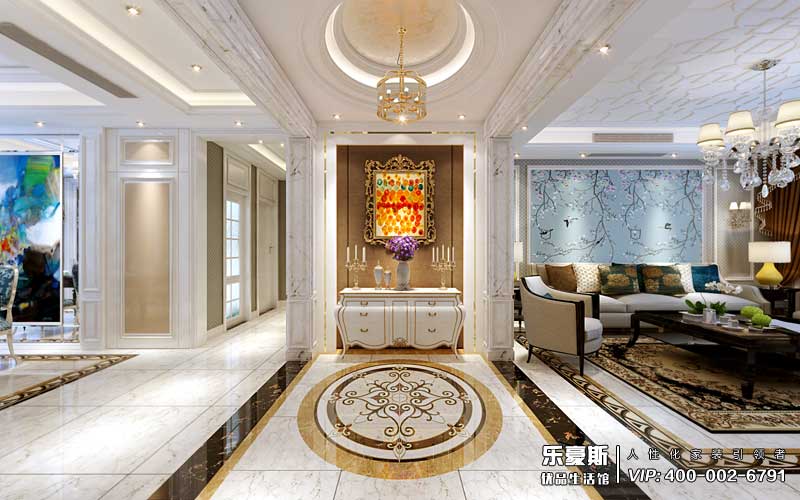 保利拉菲公館朗菲園后奢風(fēng)格裝修效果圖