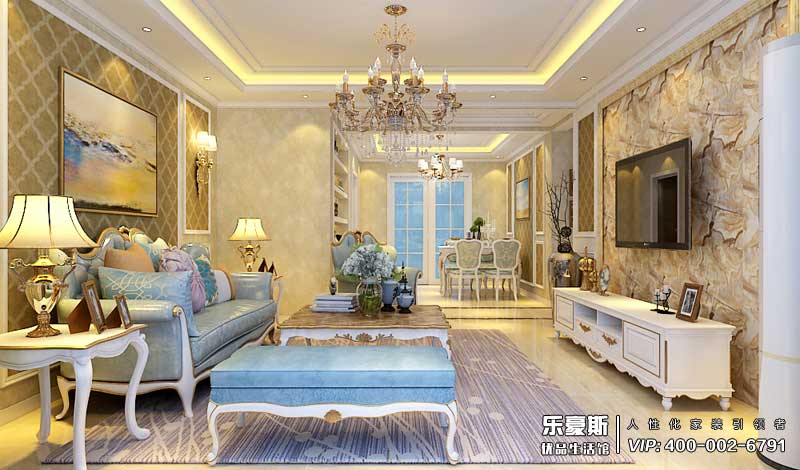 天山熙湖歐式風格裝修效果圖